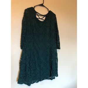 Maurices Pine Green Lace Dress